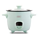 DASH Mini Rice Cooker Steamer with Removable Nonstick Pot, Keep Warm Function & Recipe Guide, 2 cups, for Soups, Stews,...
