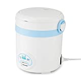 Aroma Housewares MRC-903BL MI 3 (Cooked) (1.5-Cup UNCOOKED) Cool Touch Mini Rice Cooker, 3 Cups Cups, Blue/White