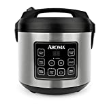Aroma Housewares 20 Cup Cooked (10 cup uncooked) Digital Rice Cooker, Slow Cooker, Food Steamer, SS Exterior...