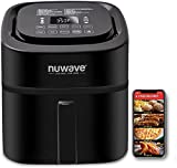 NUWAVE Brio 6-in-1 Air Fryer Oven Combo, 8-Qt X-Large Size, Fit up to 3 LBS. of Fries or 5 LB. Chicken, Non-Stick Air...