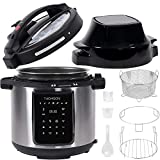 Thomson TFPC607 9-in-1 Pressure Cooker and Air Fryer with Dual Lid, Slow Cooker and More, Digital Touch Display, 6.5 QT...